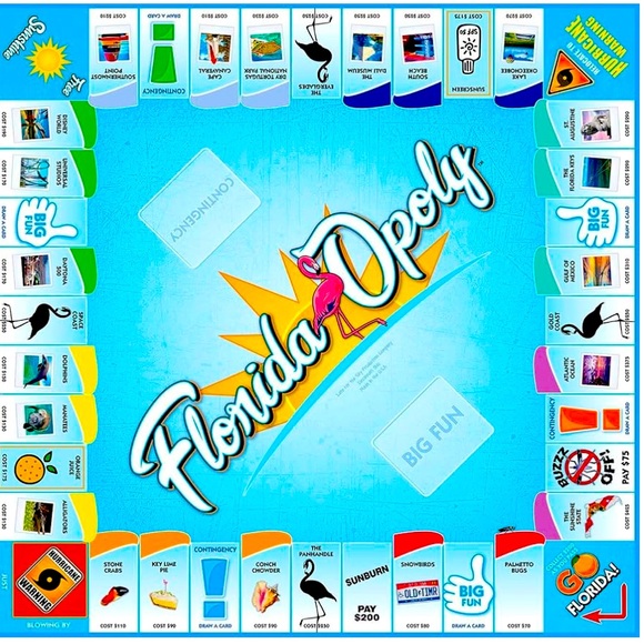 🦩🐚🏖️ LATE FOR THE SKY FLORIDA-OPOLY BOARD GAME❗️🏖️🐚🦩. - Picture 3 of 3